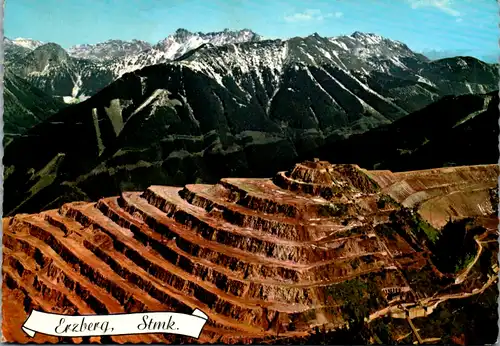 12771 - Steiermark - Eisenerz , Erzberg mit Reichenstein - gelaufen 1966