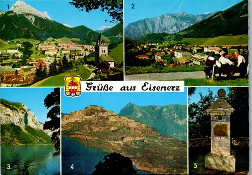 12773 - Steiermark - Eisenerz , Schichtturm , Erzberg , Pfaffenstein , Leopoldsteinersee , Dietrichsteinsäule - gelaufen 1986