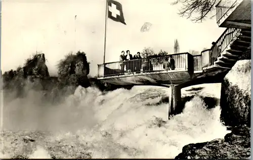 12812 - Schweiz - Der Rheinfall mit Känzeli - gelaufen 1957