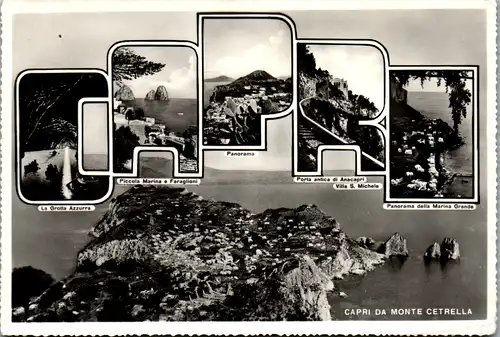 12817 - Italien - Capri da Monte Cetrella , Mehrbildkarte - gelaufen