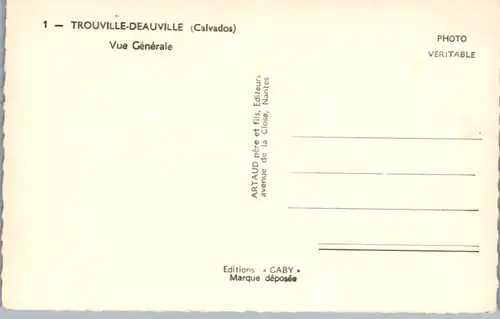 12819 - Frankreich - Trouville Deauville , Calvados , Vue Generale - nicht gelaufen