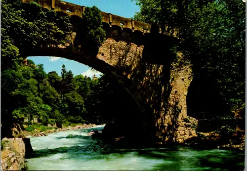 12824 - Italien - Merano , Meran , Ponte Romano , Steinerner Steg , Brücke - gelaufen 1980