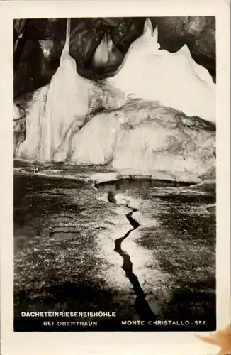 12843 - Oberösterreich - Obertraun , Dachsteinrieseneishöhle , Monte Christallo See - nicht gelaufen