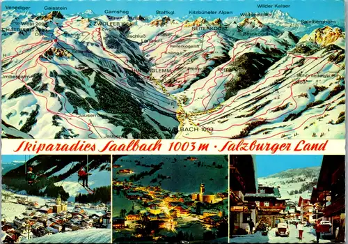 12903 - Salzburg - Saalbach , Mehrbildkarte - gelaufen 1979