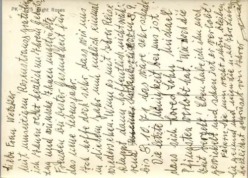 12906 -  - Blumen 3D Karte , Eight Roses - gelaufen 1971