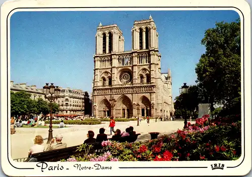 12954 - Frankreich - Paris , La cathedral Notre Dame - gelaufen 1987
