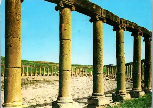 12958 - Jordanien - Jerash , Gerasa , The Forum - gelaufen