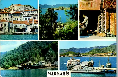 12966 - Türkei - Marmaris , Mehrbildkarte - gelaufen 1980