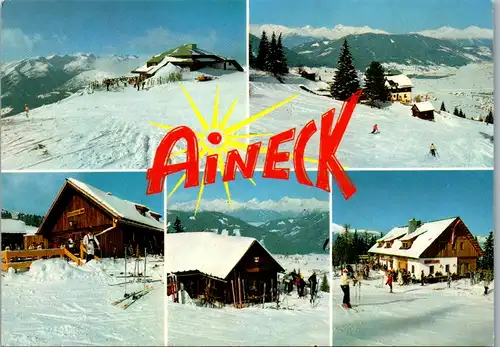 12979 - Salzburg - Aineck , St. Margarethen im Lungau , An der Schischaukel , Katschberg , Wintersport , Ski - gelaufen 1988