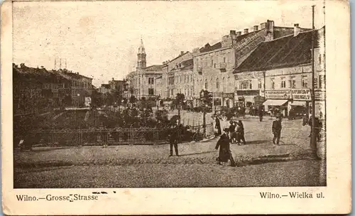 13001 - Litauen - Wilno , Große Straße , Wielka ul. - gelaufen 1915