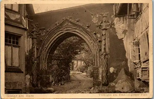 13023 - Deutschland - Goslar am Harz , Torbogen am Frankenberger Plan - gelaufen