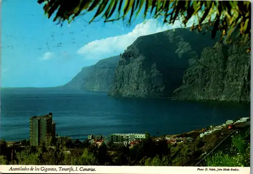 13051 - Spanien - Tenerife , Teneriffa , Acantilados de los Gigantes , Cliffs , Klippen - gelaufen 1986