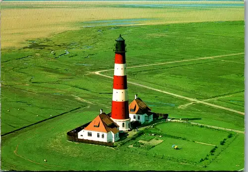 13062 - Deutschland - St. Peter Ording , Nordsee Heil und Schwefelbad , Leuchtturm Westerhever - gelaufen 1985