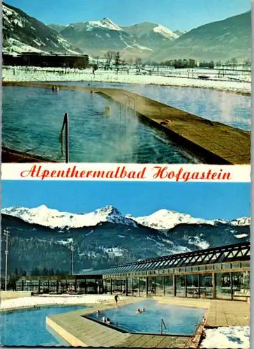 13101 - Salzburg - Bad Hofgastein , Alpenthermalbad , Thermal Aussenbecken , Schwimmhalle , Sportbecken - gelaufen 1977