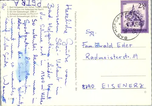 13105 - Salzburg - Bad Hofgastein , Hohe Tauern , Gaiskarkogel , Achenpromenade , Schauerkogel - gelaufen 1979