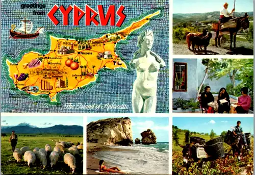 13109 - Zypern - Mehrbildkarte - gelaufen