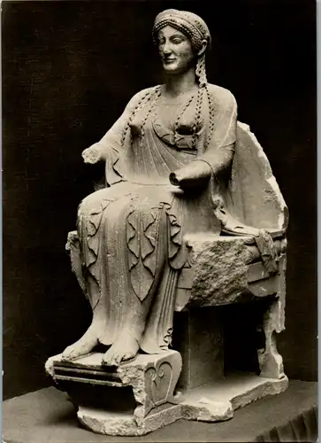 13125 - Schöne Künste - Thronende Göttin , Statue - nicht gelaufen