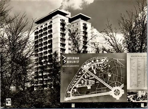 13126 - Deutschland - Berlin Tiergarten , Hochhaus im Hansaviertel - gelaufen 1957