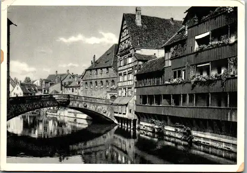 13131 - Deutschland - Nürnberg , Motiv an der Fleischbrücke , Brücke - nicht gelaufen