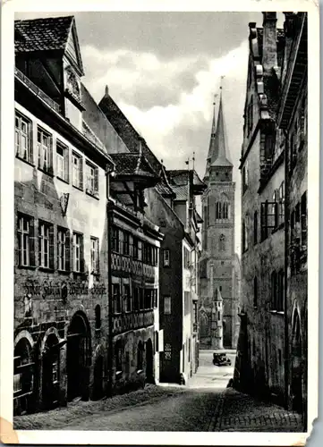 13139 - Deutschland - Nürnberg , Die untere Schmiedgasse und St. Sebald - nicht gelaufen