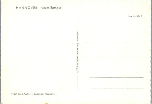 13143 - Deutschland - Hannover , Neues Rathaus - nicht gelaufen