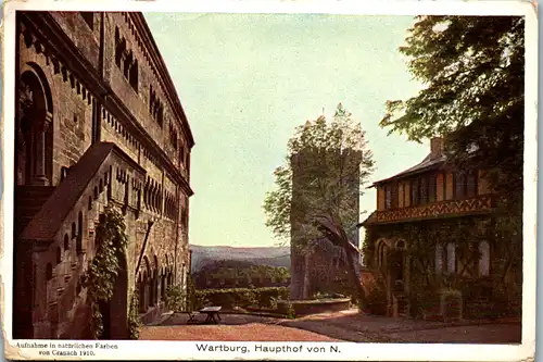 13144 - Deutschland - Eisenach , Wartburg , Haupthof von Norden - nicht gelaufen