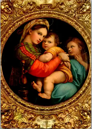 13147 - Italien - Firenze , Galleria Pitti , Raffaello , Madonna della Seggiola - gelaufen 1972