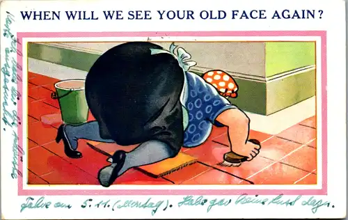 13197 - Humor - When will we see your Face again?  - gelaufen 1956