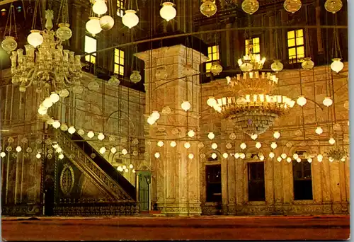 13271 - Ägypten - Kairo , Cairo , Interior view of Mohamed Aly Mosque at the Citadel - gelaufen 1985