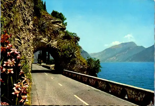 13286 - Italien - Lago di Garda , Gardesana Occidentale , Gardastraße - gelaufen 1970