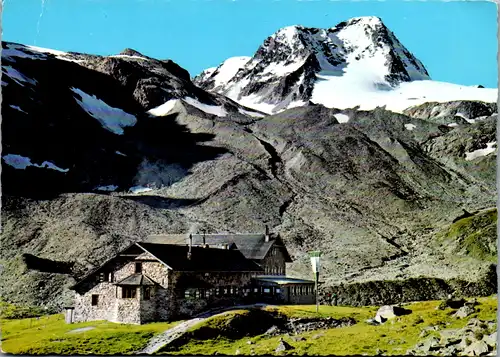 13288 - Tirol - Stubai , Dresdnerhütte mit Schaufelspitze - gelaufen 1968