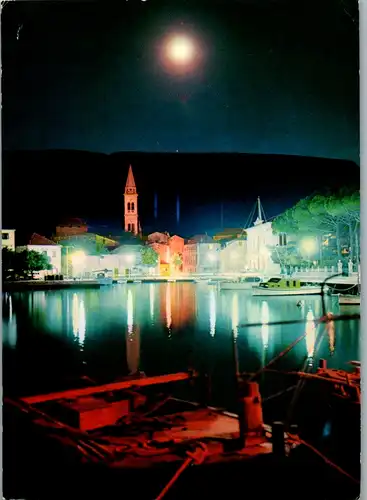 13302 - Kroatien - Jelsa bei Nacht  - gelaufen 1967