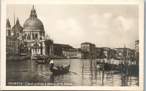 13317 - Italien - Venezia , Canal grande e chiesa della Salute , Gondel - nicht gelaufen