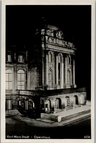 13322 - Deutschland - Karl Marx Stadt , Opernhaus - gelaufen