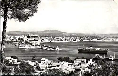 13323 - Spanien - Mallorca , Palma , Vista general , desde la Bonanova - gelaufen 1963