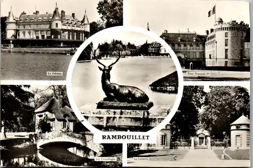 13342 - Frankreich - Rambouillet , Le Chateau , Tour Francois 1er , Les Coquillages , La Laiterie , Mehrbildkarte - gelaufen