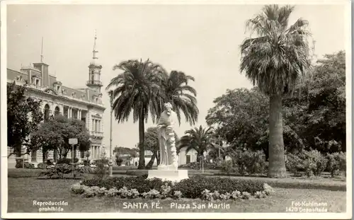 13344 - Argentinien - Santa Fe , Plaza San Martin - gelaufen 1931