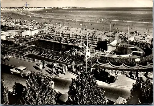 13365 - Frankreich - Piscine , Les Sables D'Olonne , Vendee , la Piscine et la Plage - gelaufen