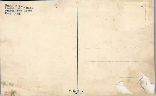 13367 - Tschechische Republik - Praha , Prag , Hrad , Burg - nicht gelaufen