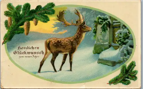 13652 -  - Herzlichen Glückwunsch zum neuen Jahre - gelaufen