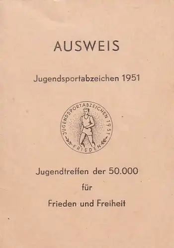13720 - Ausweis - Jugendsportabzeichen 1951