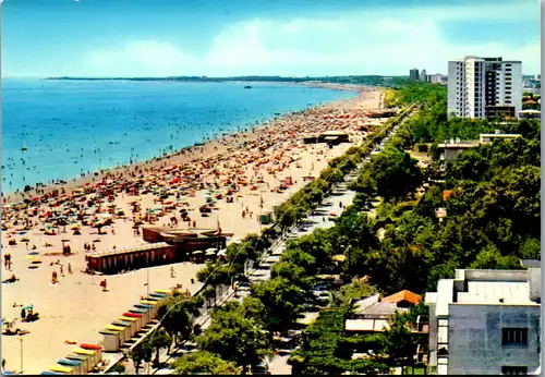 13724 - Italtien - Lignano Sabbiadoro , Strand , Panorama - nicht gelaufen