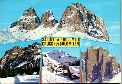13764 - Italtien - Dolomiten , Sassolungo , Mehrbildkarte - gelaufen 1978