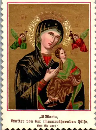 13799 - Heiligenbild - Maria , Mutter von der immerwährenden Hilfe bitte für uns , Rette deine Seele