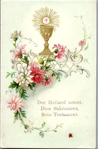13810 - Heiligenbild - Der Heiland nennt , dies Sakrament , sein Testament
