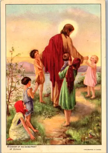 13826 - Heiligenbild - Jesus , Sinite Parvulos