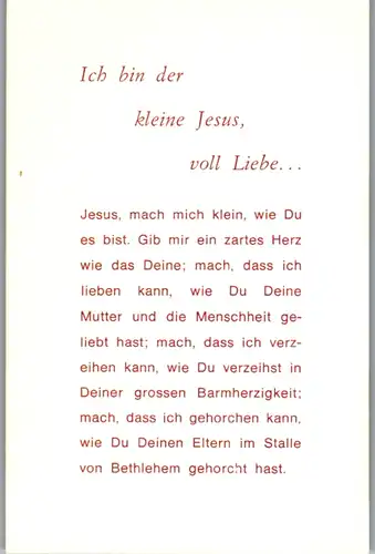 13840 - Heiligenbild - Jesus , Ich bin der kleine Jesus