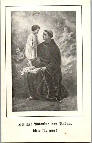 13865 - Heiligenbild - Heiliger Antonius von Padua , bitte für uns , Gebet