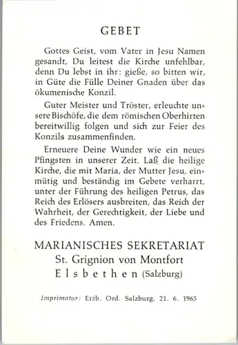 13868 - Heiligenbild - Maria , Gebet