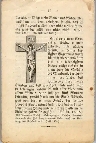 13898 - Heiligenbild - Kurze Ablaßgebete aus der geistlichen Schatzkammer v. 1898